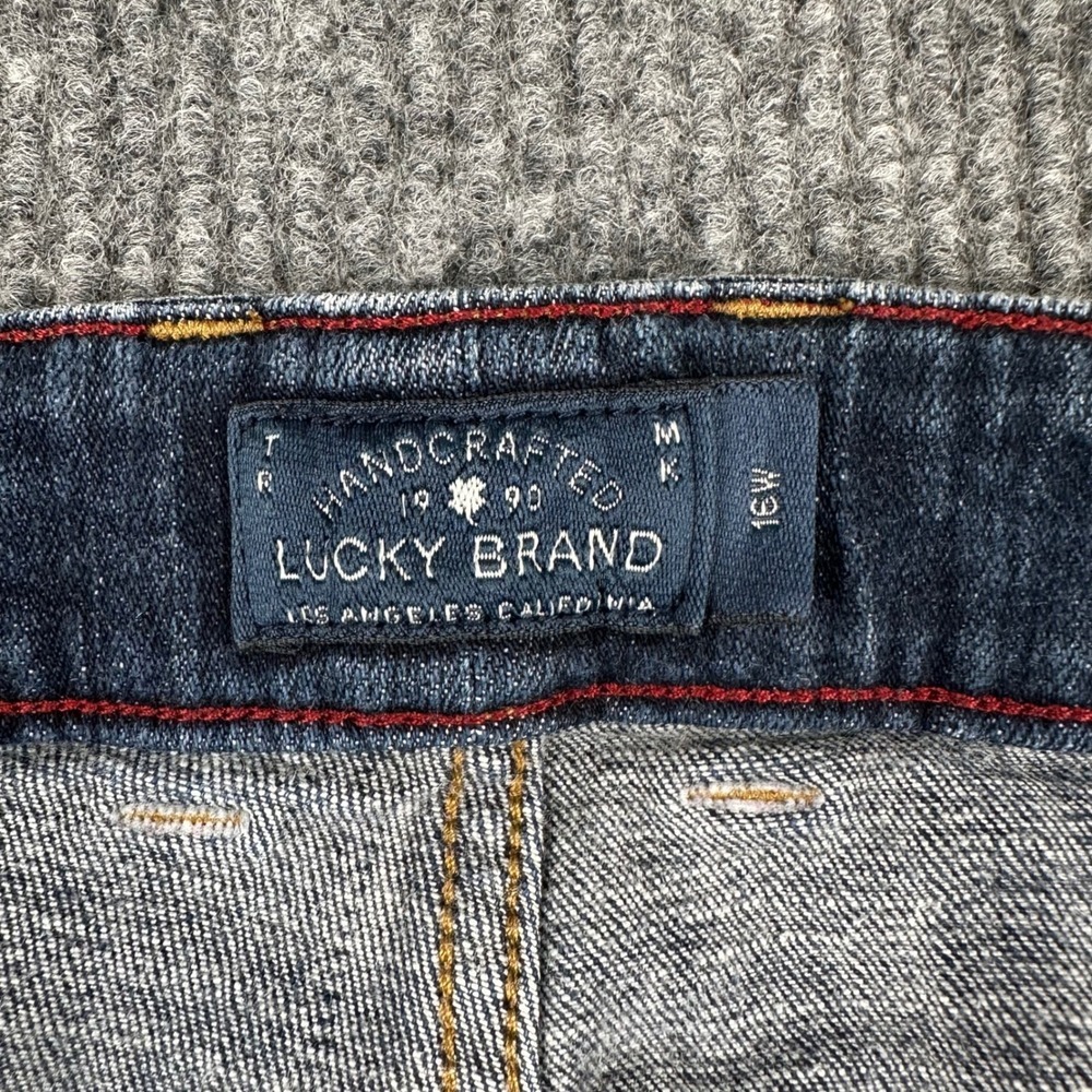 Lucky Brand Emma Crop Jeans Womens 16W Dark Wash Stretch Denim Cropped - Picture 4 of 15